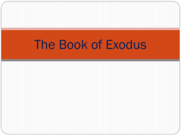The Book of Exodus - ST Mary AV Service