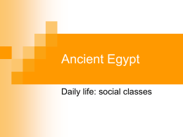 Daily life-social classes - egypt