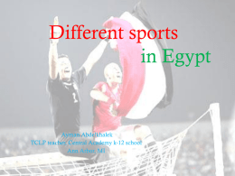 PPT about popular sports in Egypt