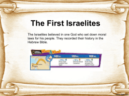 The First Israelites - 6th Grade Social Studies