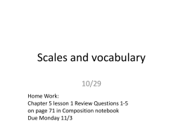 Scales and vocabulary