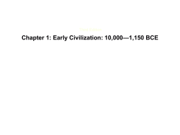 Chapter 1: Early Civilization