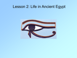 Lesson 2: Life in Ancient Egypt
