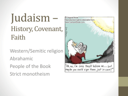 Judaism * History, Covenant, Faith