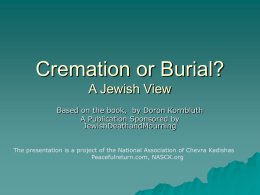 Cremation vs Burial A Jewish View By Doron