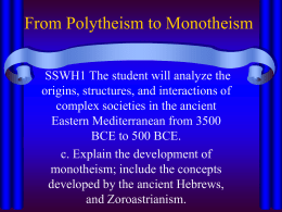 From Polytheism to Monotheism