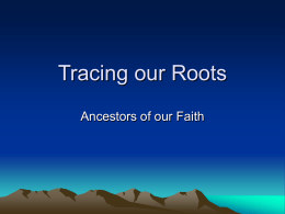 Tracing our Roots - Holy Spirit Catholic School