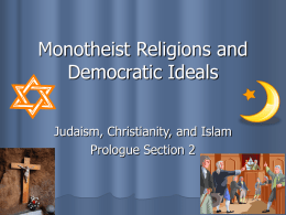 Monotheist Religions and Democratic Ideals