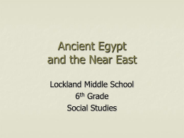 Ancient Egypt and the Near East