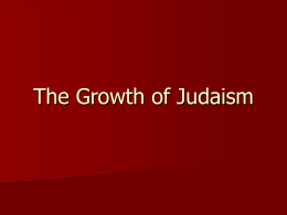 The Growth of Judaism