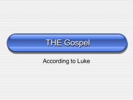 Intro to Luke and genealogy
