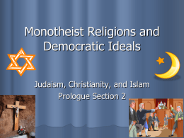 Monotheist Religions and Democratic Ideals