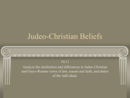 Judeo-Christian Beliefs