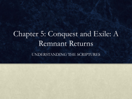 Chapter 5: Conquest and Exile: A Remnant Returns