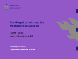 The Gospel of John in the Mediterranean Diaspora