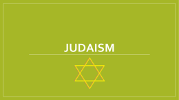 Judaism - History with Ms. Wright