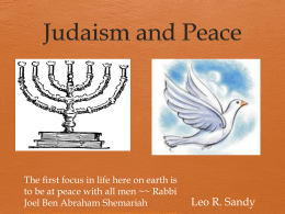 Judaism and Peace - Plymouth State University