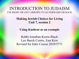 introduction to judaism - Progressive Judaism Victoria