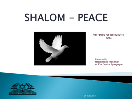 peace - Year 11-12 Studies of Religion 2Unit 2013-4