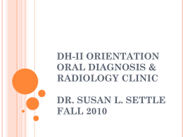 DS-III Orientation Oral Diagnosis