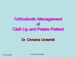 Management of cleft lip and palate