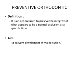 preventive orthodontic