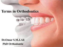 Terms in Orthodontics