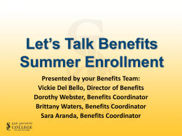 Let`s Talk Benefits Summer Enrollment.ppsx