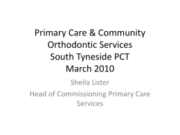 Item 06 - Orthodontic Services in South Tyneside
