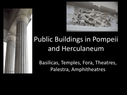 Public Buildings in Pompeii and Herculaneum