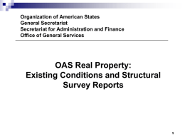 Existing Conditions and Structural Survey Reports