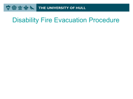Disability Fire Evacuation PowerPoint Presentation