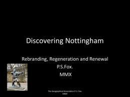 Discovering Nottingham - Geographical Association