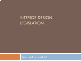Interior Design Legislation