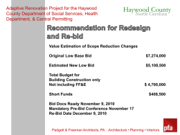 Padgett & Freeman Recommendation for Redesign and Re