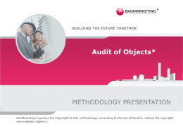 Objects audit - BauMarketing