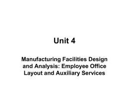 Unit 4 Manufacturing Facilities Design and Analysis: Employee