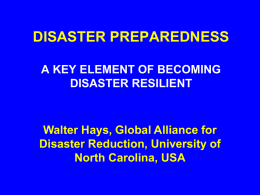 DISASTER PREPAREDNESS. Part III