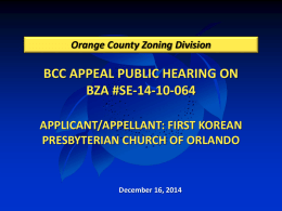 2014-12-16 Public Hearing BZA Appeal First Korean Presby Church