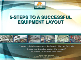 SRP 5-Steps for Equipment Layout