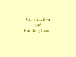 Introduction and Building Loads