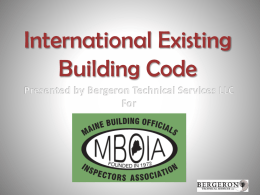 International Existing Building Codes