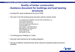 COST Graz 07 Quality of timber construction