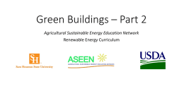 green buildings agricultural sustainable energy education
