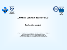 dysfunction analysis - Centrum Medyczne w Łańcucie Sp. z oo
