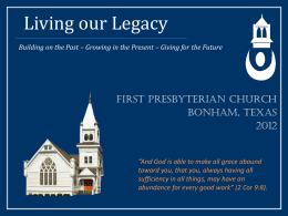 (PPTX, 1.66MB) - First Presbyterian Church
