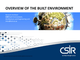 Overview of the Built Environment - TB-IPCP