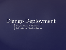 Django Deployment Best Practices