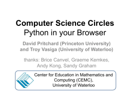 CS Circles: Learning Python in a Browser