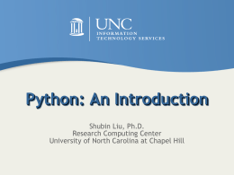 Python - Information Technology Services